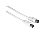 Cable de antena - Hama Coax-Plug, Coaxial, 3 m, Blanco
