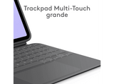 Funda con teclado - Logitech Combo Touch iPad Pro 11 inch, Retroiluminación, Accesos directos, Teclado extraíble, 4 modos de uso, Trackpad, Negro