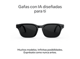 Gafas IA - Meta Adventurer, Lentes Transitions® en gris, Cámara 12 MP, Traducción en tiempo real, Resolución 3K HD, +8h Batería, Classic Black