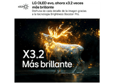TV OLED 77 - LG OLED77C65LA, OLED 4K, Procesador Inteligente α11 AI Processor 4K Gen3, Smart TV, DVB-T2 (H.265), Negro