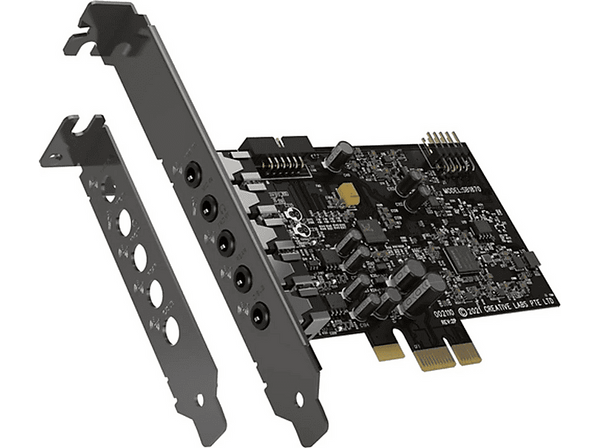 Tarjeta de sonido DJ - Creative Sound Blaster Audigy Fx V2, 5.1 canales, SmartComms Kit, 120 dB (DAC), Negro