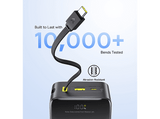 Powerbank - Baseus EnerFill Bipow 2 Pro, 30000mAh, 22.5W, Con cable retráctil Tipo-C, Carga bidireccional y simultánea, Pantalla inteligente, Negro