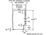 Lavadora secadora integrable - SIEMENS WI12W327ES, Serie IQ500, 8 kg, 1200 rpm, 8 programas, WaterPerfect Plus, VarioSpeed,  Blanco