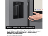 Frigorífico americano - Samsung Family Hub Bespoke AI RS90F66BETEF, Twin Cooling, 178.4 cm, 614 l, Dispensador agua y hielo, Balda botellero, Inox