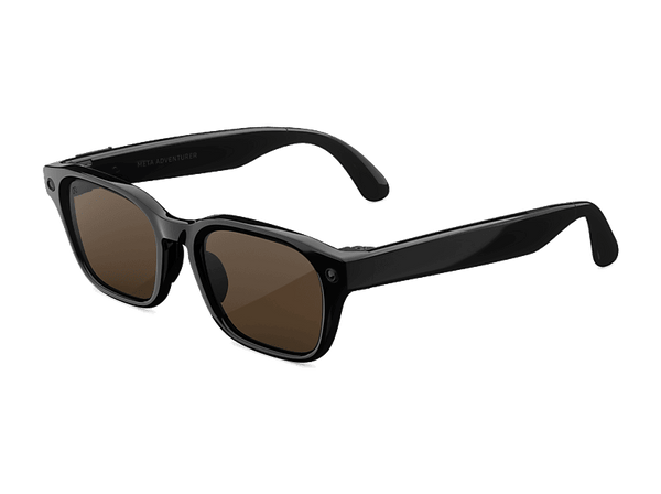 Gafas IA - Meta Adventurer Grandes, Lentes en marrón, Cámara 12 MP, Traducción en tiempo real, Resolución 3K HD, +8h Batería, Classic Black