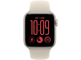 Apple Watch SE 3 (2026), GPS, 44 mm, Caja de aluminio Blanco estrella, Correa deportiva Arena, Talla M/L, Siri AI