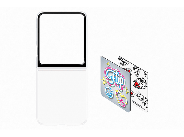 Funda - Samsung Flipsuit Case, Para Samsung Galaxy Z Flip6, Efectos LED, Transparent-Gray