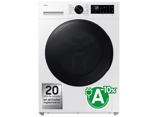 Lavadora secadora - Samsung WD11DG5B15BEEC, 11 kg + 6 kg, Blanco