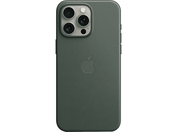 APPLE Funda de trenzado fino con MagSafe para el iPhone 15 Pro Max, Verde perenne
