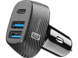 Cargador coche - CellularLine CBRUSB3PD44WK, 3 Puertos USB, Negro