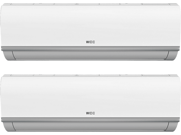 Aire acondicionado Split 2 x 1 - Wide WDS12IUL3ECO-R32-I, WD2MS14912IULECOR32, 2000+3000fg/h, Inverter, Bomba calor