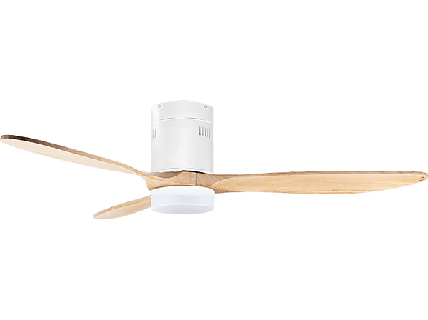 Ventilador de techo con luz - Orbegozo CP 112132, 40 W, 6 Velocidades, Sistema de ventilación reversible, Luz LED, 50 dB(A), Madera