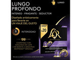 Cápsulas monodosis - L'Or Lungo Profondo, Intenso - Especiado, 20 cápsulas, Intensidad 8, Compatible con Nespresso