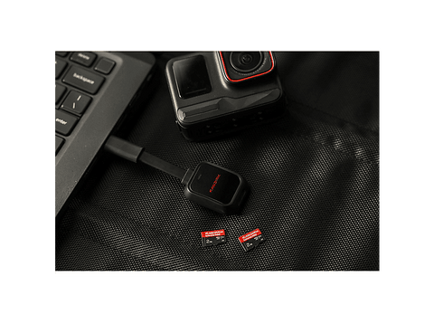 Lector de tarjetas - SANDISK QuickFlow microSD con USB-C, Compatible UHS-I y UHS-II, Transfiere vídeos 5.3K y 4K UHD, Negro