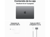 Apple MacBook Air (2024), 13,6, Chip M3, GPU de 8 núcleos, 8 GB RAM, 256GB de SSD, Teclado Magic Keyboard Touch ID, macOS, Gris espacial