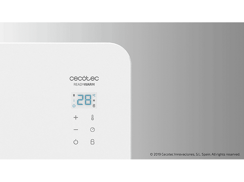 Emisor térmico - Cecotec Ready Warm 6750 Crystal Connection, 2000 W, Bajo consumo, 2 Modos, Termostato regulable, Wi-Fi, Blanco