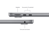 Apple MacBook Air (2024), 13,6, Chip M3, GPU de 8 núcleos, 8 GB RAM, 256GB de SSD, Teclado Magic Keyboard Touch ID, macOS, Gris espacial