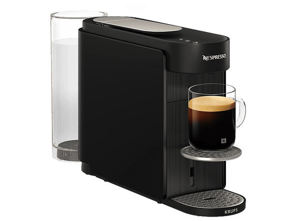 Cafetera de cápsulas - Krups Vertuo Up XN9408, 7 tamaños de taza, Nespresso Smart, Apagado automático, 1.4 L, 1100 W, Tecnología Centrifusion™, Negro