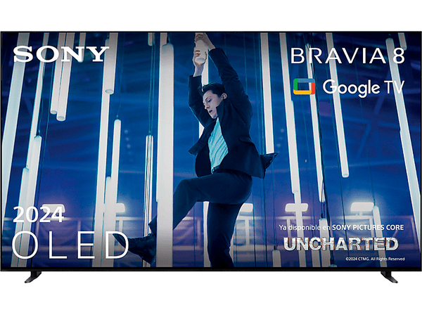 TV OLED 55" - Sony Bravia 8, 4K HDR, Google Smart TV 2024,  Gaming PS5, IMAX Enhanced, Dolby Atmos/Vision, Chromecast, Apple Airplay, 120Hz, 55XR80