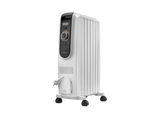 Radiador - De'Longhi Dragon EASYTRONIC TRD51025, Sistema de aceite, 2500W, 12 niveles de temperatura, 10 elementos, Blanco