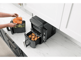 Freidora de aire - Ninja Double Stack XL, 2470 W, 9.5l, 2 Cajones independientes, 6 Programas, Gris