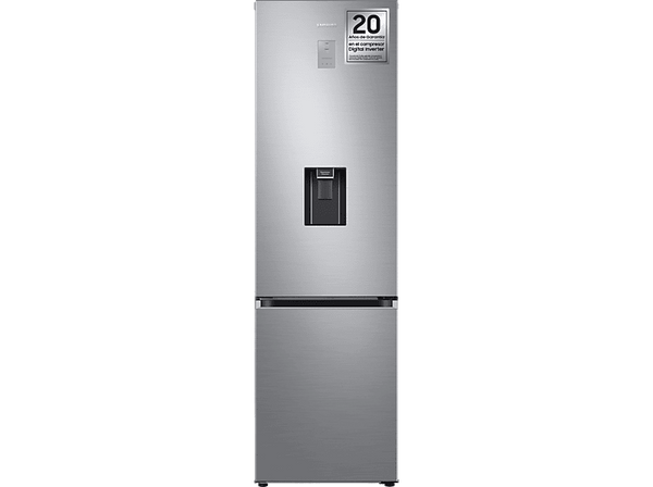 Frigorífico combi - Samsung Smart RB38C655DS9/EF, No Frost, 203cm, 386l, All Around Cooling, Dispensador de agua, WiFi, Inox