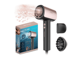 Secador - Cecotec DryGlam Nano Plasma, 1600W, 3 velocidades, 3 temperaturas, Concentrador, Difusor, 110.000 RPM, Función plasma, Negro