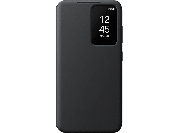 Funda - Samsung, Para Galaxy S24, Tapa de libro, Smart Clear View Wallet, Negro