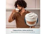 Cafetera superautomática - Cecotec Cremmaet Lungo Latte, Depósito de leche, 19 bares, 7 bebidas, Molinillo Acero inoxidable, depósito 2 L, Negro