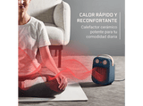 Calefactor - Rowenta My Nomad SO823, Portátil, Diseño compacto, Cómodo de transportar, Potencia 1800 W, Silencioso 42 dB, Modo Eco, Cerámico, Azul