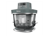 Freidora de aire - Ninja Crispi Pro XL Glass, 5.7 l, 2050 W, Hasta 230 °C, 7 programas, Gris ceniza