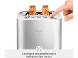 Tostadora - Sage STA825BAL2EEU1, 1000 W, 2 Ranuras, 5 Niveles de Tostado, Acero Inoxidable