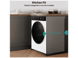 Lavadora secadora - Hisense WD5I1045BWQ, 10.5/6 Kg, iFit, WiFi, Programa especial mascotas, Blanco