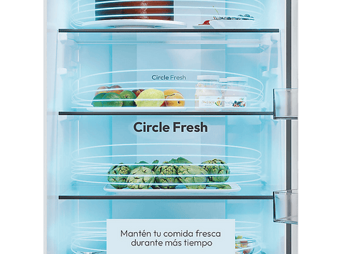 Frigorífico combi - Candy CNCQ2T620DW, No Frost, Humidity Zone, Circle Fresh, 205 cm, 409 l, Blanco