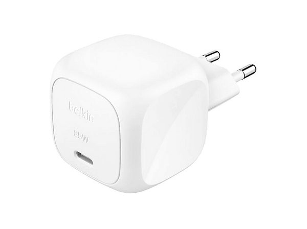 Cargador móvil - Belkin BoostCharge Cargador de pared USB-C compacto de 65 W, Universal, Blanco