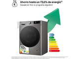 Lavadora secadora - LG F4DR7009AGS, Serie 700, 9 kg/6 kg, 1400 rpm, 14 programas, Inox antihuellas