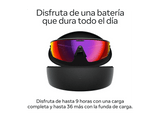 Gafas IA - Meta Oakley Vanguard, Cámara Sony Ultra gran angular 12 MP, Negro y lentes en Road rojas