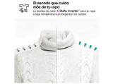 Secadora bomba de calor - LG RHX5009TLC, 9 kg, 12 programas, AI DUAL Inverter™, ThinQ™, Blanco