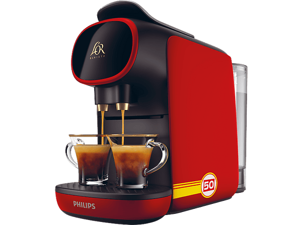 Cafetera de cápsulas - ‎Philips ‎LM9012/51, Colaboración con Ferrari Hypercar, 1450 W, 19 bar,  0,8 L, Función 2 tazas, Sistema antigoteo, Rojo Monza