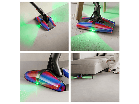 Aspirador escoba - Dyson PencilVac Fluffycones™, Potencia succión 55 AW, Autonomía 30 min, Ligera y Manejable, Negro mate