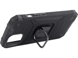 Funda - Isy ISC 6100, Apple, iPhone 15, Resistente a Golpes, Soporte Plegable Integrado, Negro