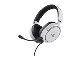Auriculares gaming - Trust Gaming GXT 498W Forta, Con cable, Micrófono desmontable, Ecológico, Blanco