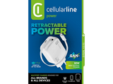 Cargador móvil - CellularLine ROLL, Retráctil, 30 W, Tipo C, Universal, Blanco