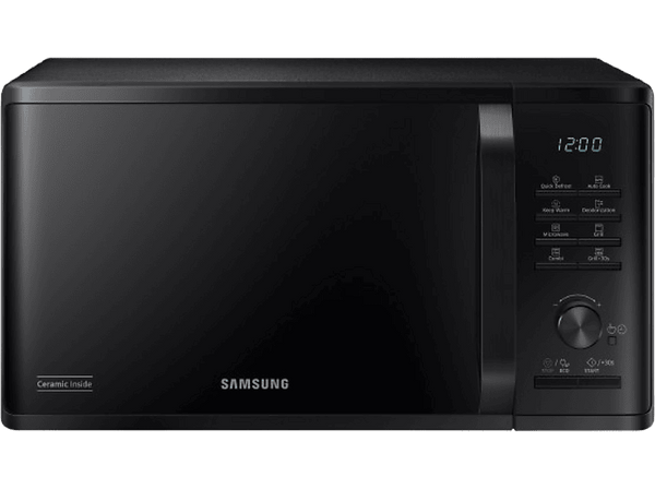 Microondas con grill - Samsung MG23K3515AK/E1, 2300 W, 6 niveles de potencia, 23 l, Negro