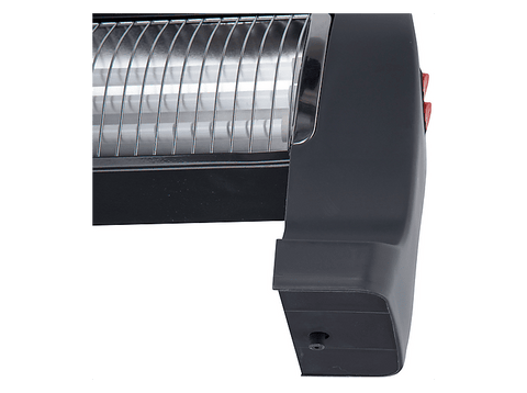 Estufa eléctrica - Jata JCES2201, Barras cuarzo, 1200 W, 3 temperaturas, Silenciosa, Gris