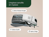 Robot aspirador - I Robot Roomba Combo Essential Y011240, Friegasuelos, 2 en 1, Autonomía 160 min, Depósito 400 ml, Control por voz, WiFi, Blanco