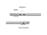 Apple MacBook Air (2026) 13.6 Retina, Chip M5 Apple, CPU de 10 núcleos, GPU de 10 núcleos, 24GB RAM, 1TB SSD, Plata, Sin cargador