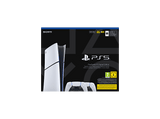 Consola - Sony PS5 Slim Digital Edition, 825 GB SSD, 4K, 2 mandos DualSense, Chasis E, Blanco