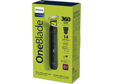 Barbero - Philips One Blade Pro QP6542/15, maquinilla de afeitar cara y cuerpo, cuchilla 360, uso en seco y mojado, 14  longitudes, autonomía 90 min