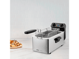 Freidora - Ufesa Crusty Fry 3000, 2000W, 3L, Termostato ajustable de 130 a 190°C, Temporizador de hasta 60min,  Inox/Negro